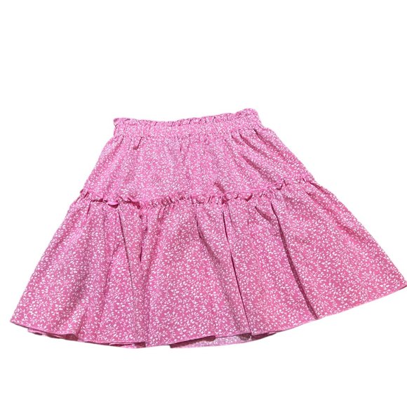 Women's SHEIN Pink Floral Ruffled Mini Skirt Size Small - Picture 1 of 4